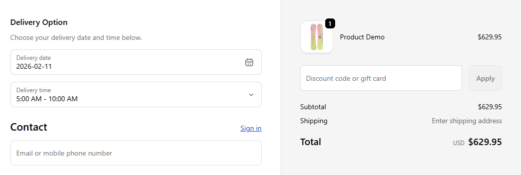 Desktop Checkout Experience